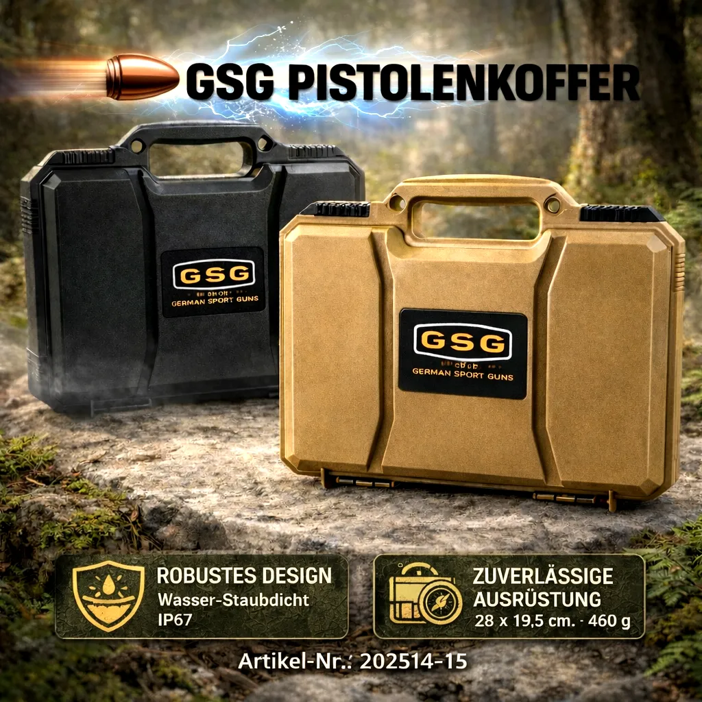 KAAN* GSG Pistolenkoffer 205714-15 | Wasser-Staubdicht IP67 | Maß:28 x 19,5 cm