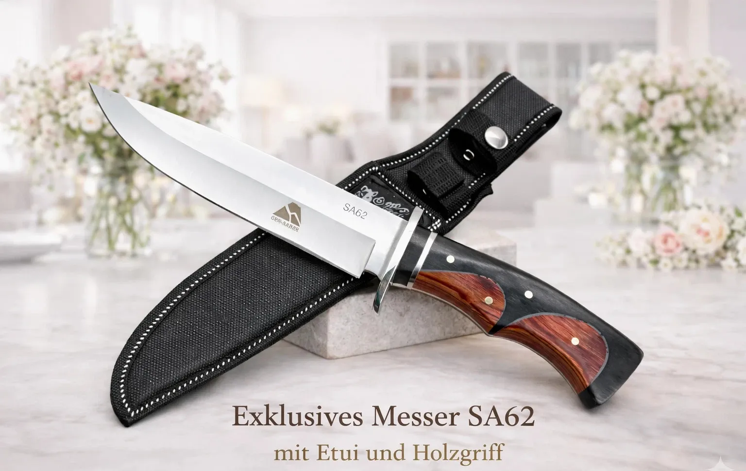 KAAN | Arbeitsmesser SA62 | 420 Stahl |27,5cm | Full-Tang Messer | Holzgriff