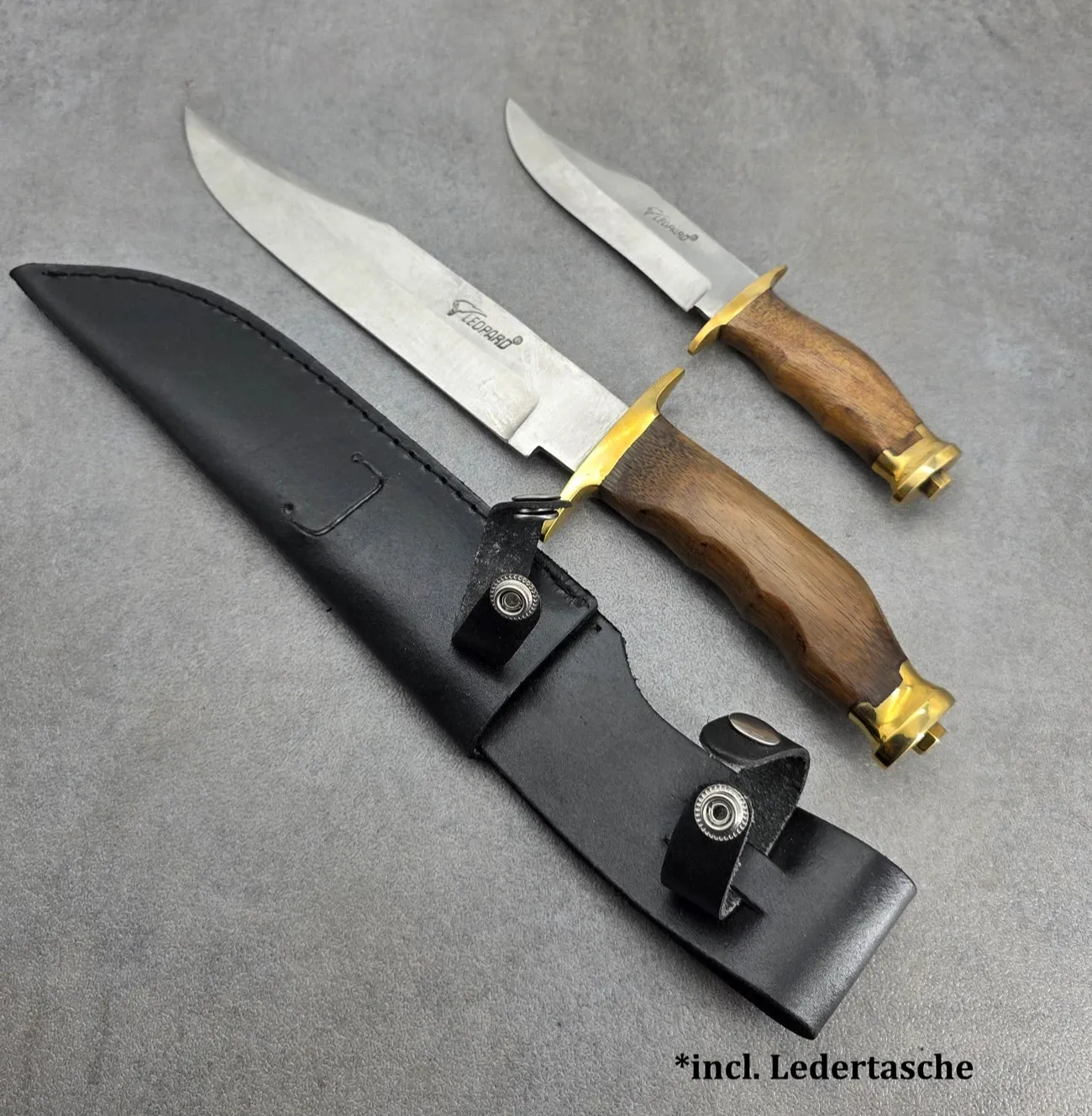 KAAN* | Arbeitsmesser Set LEOPARD® 3301 | Messer 35+22cm | Akazienholzgriff